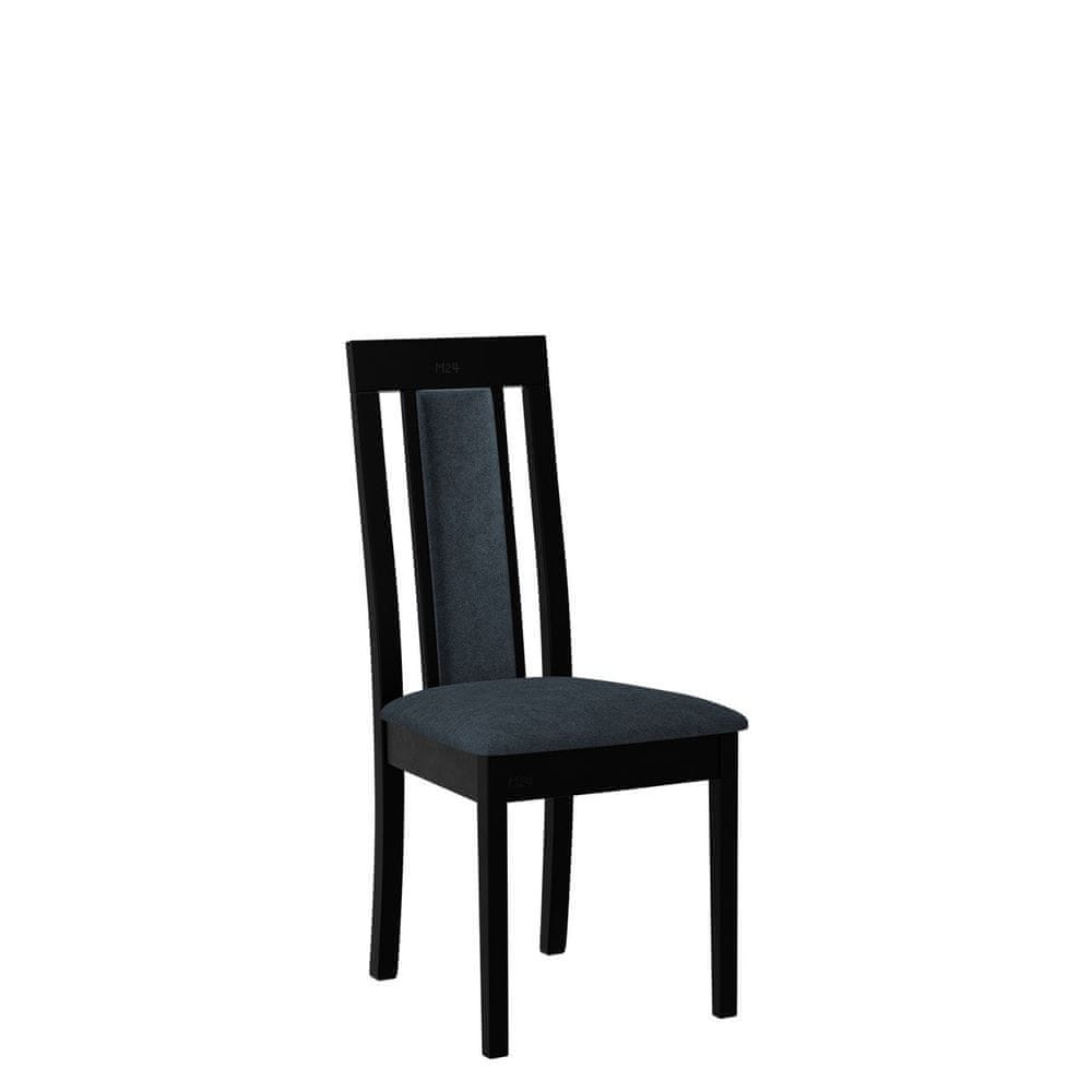 Veneti Kuchynská stolička s čalúneným sedákom ENELI 11 - čierna / námornícka modrá